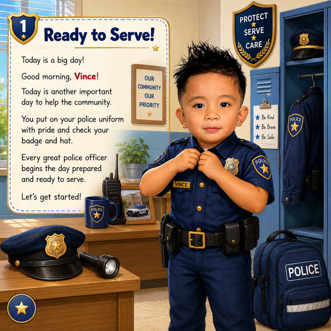 The Strong Police Officer